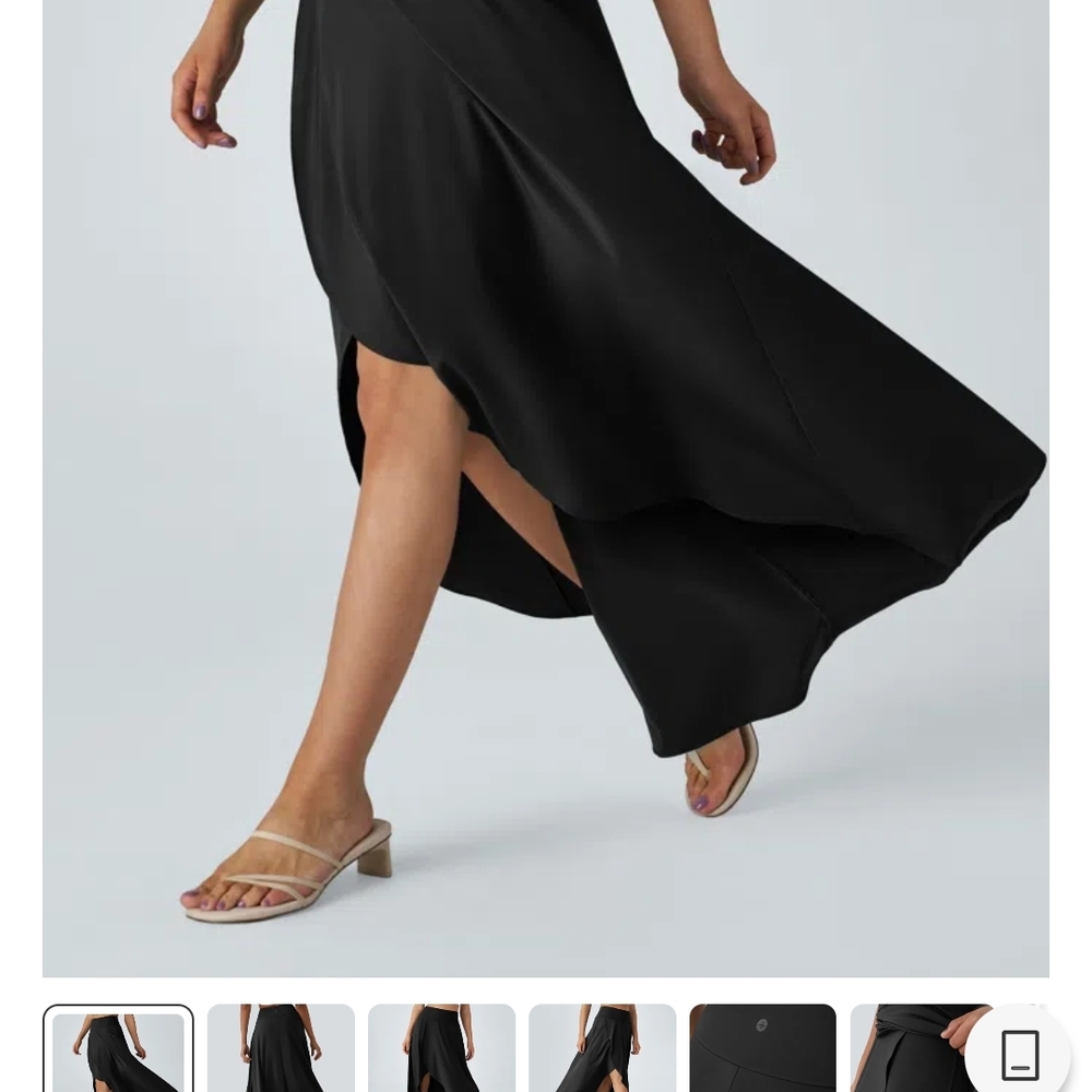 2 Skirts: Halara, Elegant Black Women's Skirt